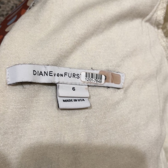 Diane Von Furstenberg Zarita Dress Size 6 Cream Floral Lace Bodycon Mini - Picture 6 of 11